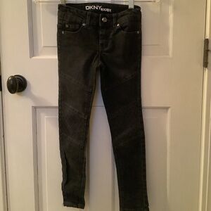 DKNY Rocker Skinny Jeans, Girls Size 7, off black
